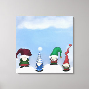 Adorable Gnome Posse Canvas Print