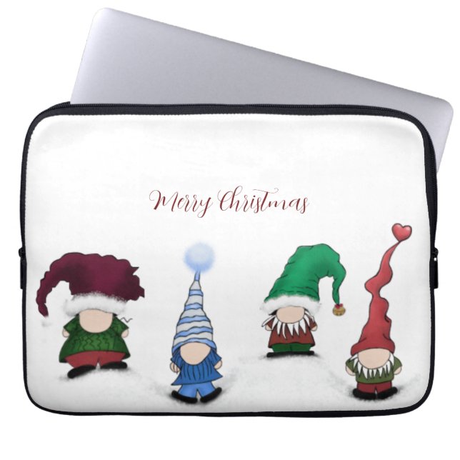 Adorable Gnome Posse Laptop Sleeve (Front)