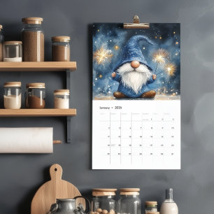 Adorable Gnomes 2027 Single Page Calendar
