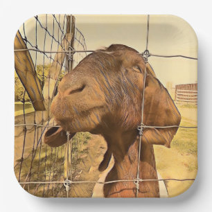 Adorable Goat - Paper Plate