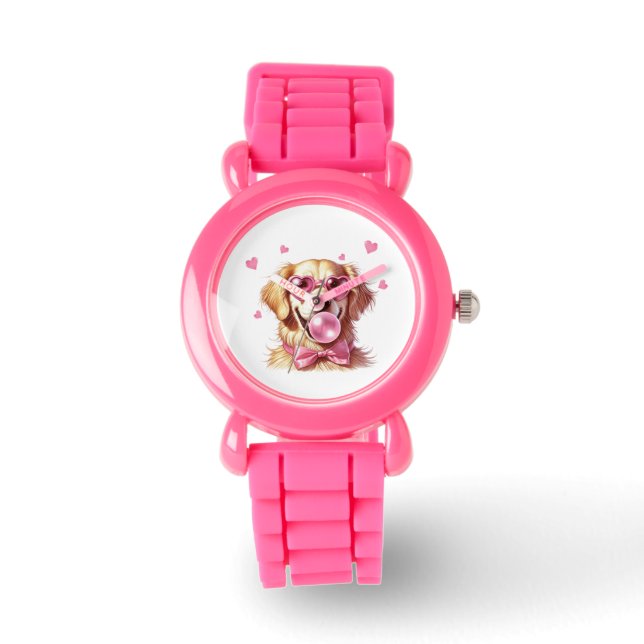 Adorable Golden Retriever Kids' Watch (Front)