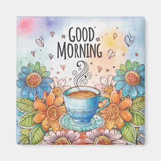 Adorable Good Morning Fridge Magnet (Front)