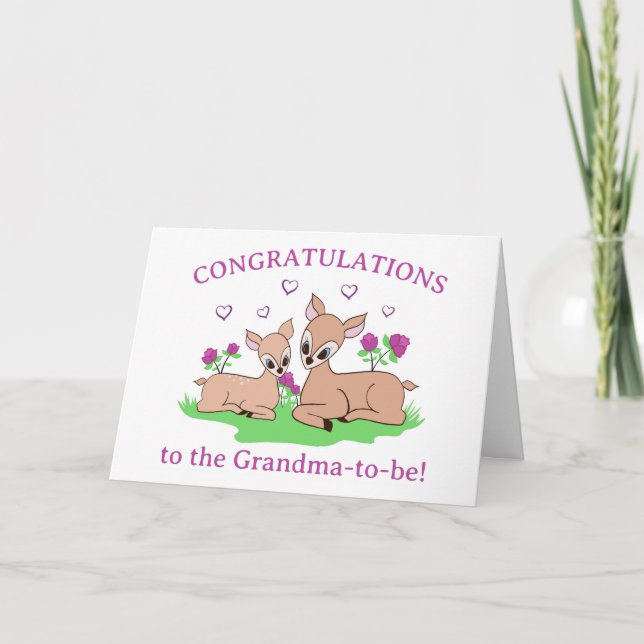 Adorable Grandma-to-be Congratulations Card (Front)