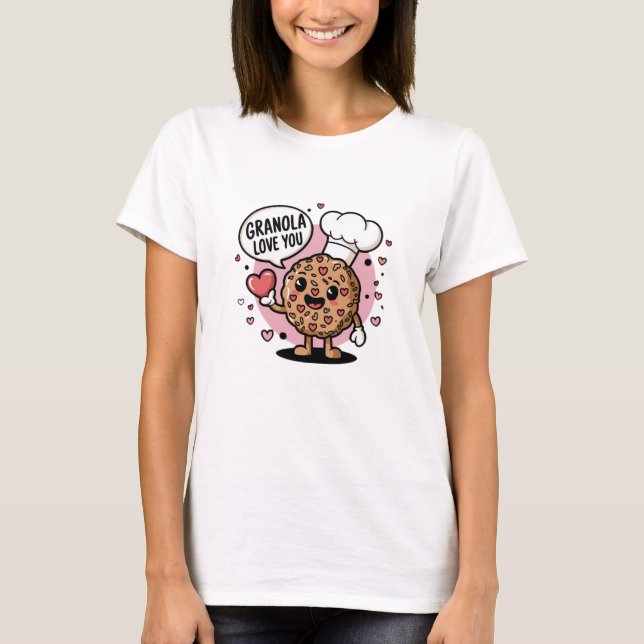 Adorable Granola Graphics for Breakfast Fans T-Shirt (Front)