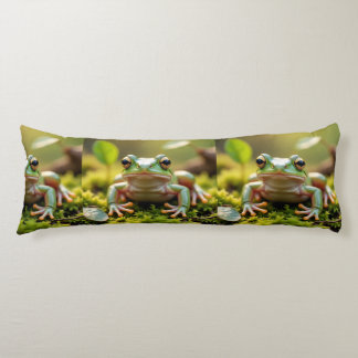 Adorable Green Frog Body Pillow