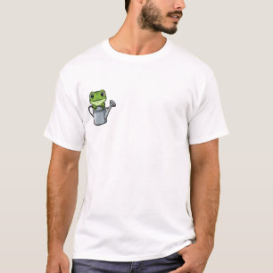 Adorable Green Frog Sitting Inside Rustic Watering T-Shirt