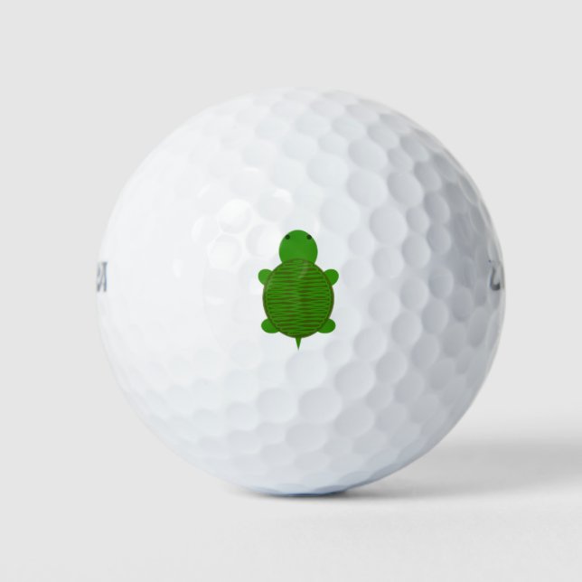 Adorable Green Turtle Golf Balls (Front)