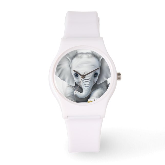 Adorable Grey Baby Elephant  Watch (Front)