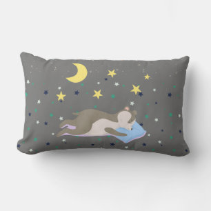 Adorable grey pattern kids lumbar cushion