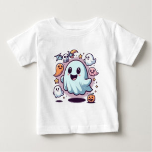 Adorable Halloween Ghost Squad & Spooky Friends Baby T-Shirt