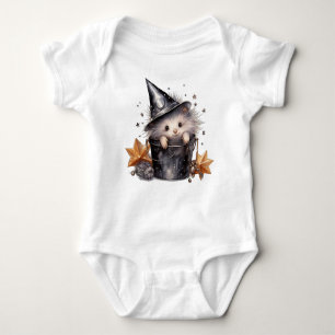ADORABLE HALLOWEEN HEDGEHOG IN A BUCKET BABY BODYSUIT