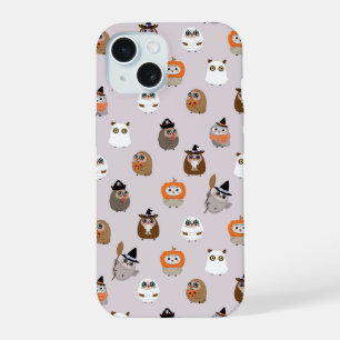 Adorable Halloween Owls Pattern iPhone 15 Case