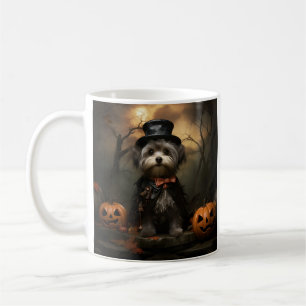 Adorable Halloween Shorkie coffee mug