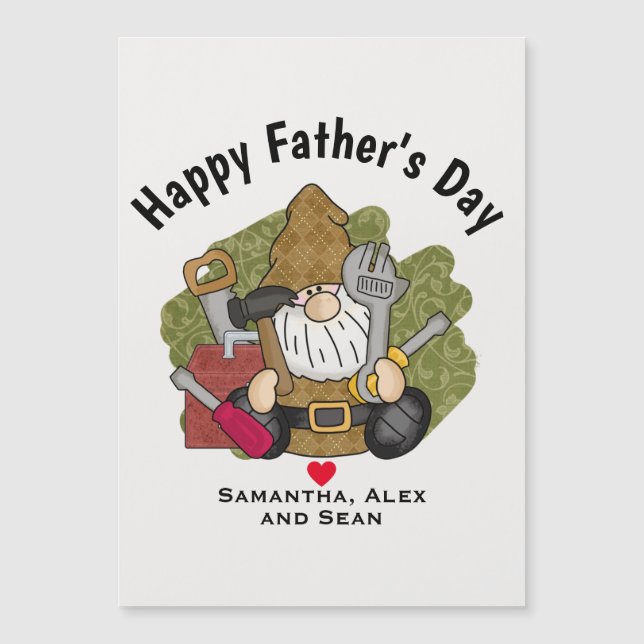 Adorable Handyman & Carpenter Garden Gnome (Front)