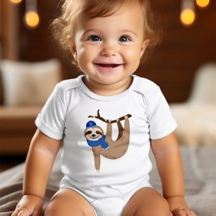 Adorable Hanukkah Sloth Baby Bodysuit