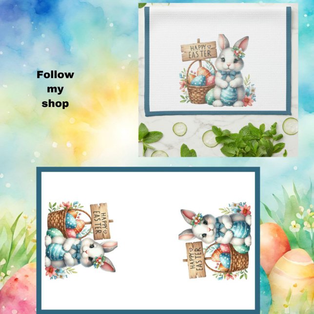 Adorable Happy Easter  Tea Towel (Creator Uploaded)