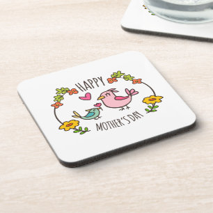 Adorable Happy Mother's Day Coaster