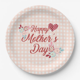 Adorable Happy Mother's Day   Paper Plate
