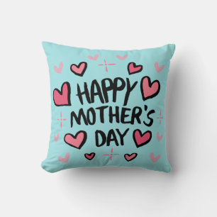 Adorable Happy Mother's Day Throw Pillow