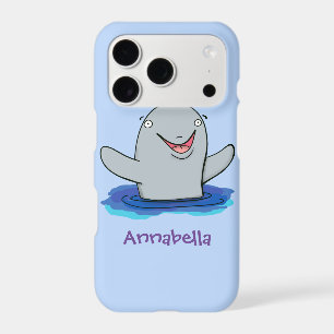 Adorable happy porpoise cartoon illustration