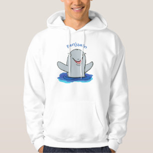 Adorable happy porpoise cartoon illustration hoodie