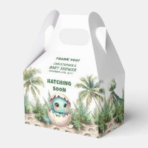 Adorable Hatching Soon Dino Baby Favor Box