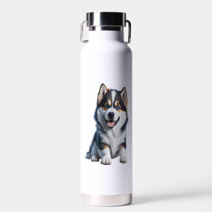 Adorable HD Alaskan Malamute Puppy Portrait - Embr Water Bottle