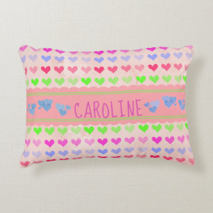 Adorable Hearts Personalised Decorative Cushion