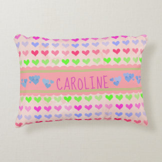Adorable Hearts Personalised Decorative Cushion