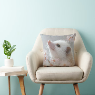 Adorable Hedgehog Among Spring Blossoms Cushion