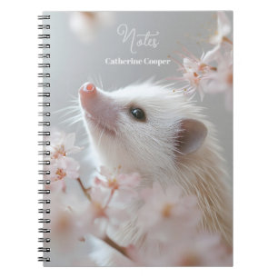 Adorable Hedgehog Among Spring Blossoms Notebook