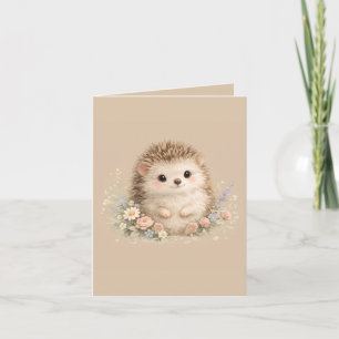 Adorable Hedgehog European Garden Invitation