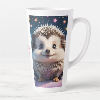 Adorable Hedgehog with stars and  hearts  Latte Mug
