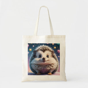 Adorable Hedgehog with stars and hearts Tote Bag