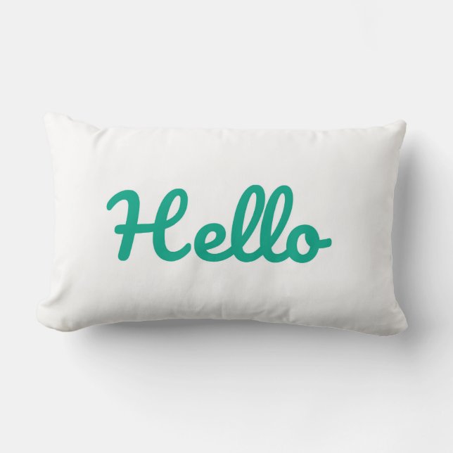 Adorable Hello Throw pillow (Front)