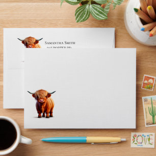 Adorable Highland Cow Envelope