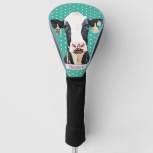 Adorable Holstein Cow Dairy Animal Colourful Cute Golf Head Cover