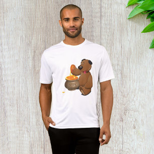 Adorable Honey Loving Bear with Honey Pot  T-Shirt