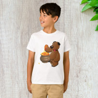 Adorable Honey Loving Bear with Honey Pot