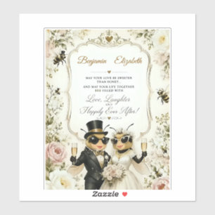 Adorable Honeybees, elegant floral wedding