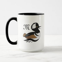 Adorable Hooded Merganser Duck Cartoon