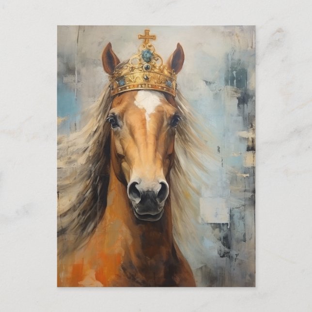 Adorable Horse in a Crown Postcard (Front)