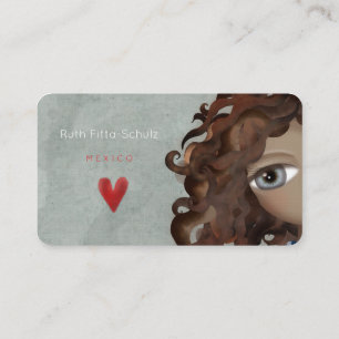 Adorable huge eyes curly hair - Ruth Fitta-Schulz Business Card