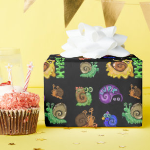Adorable HYPE! Snail Emotes Wrapping Paper