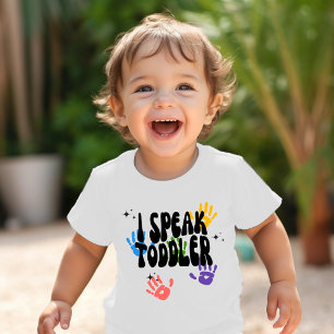 Adorable "I Speak Toddler" Boys  Toddler T-Shirt