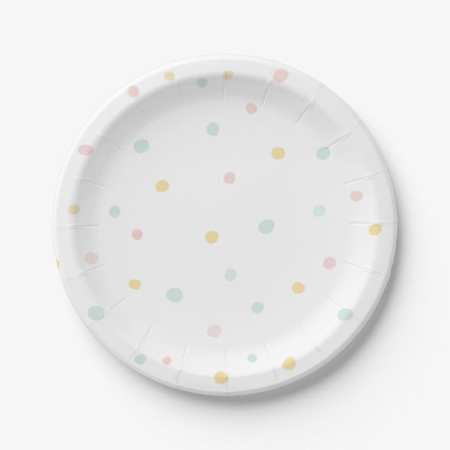 Adorable Ice Cream Sprinkles Birthday Party Plate (Front)