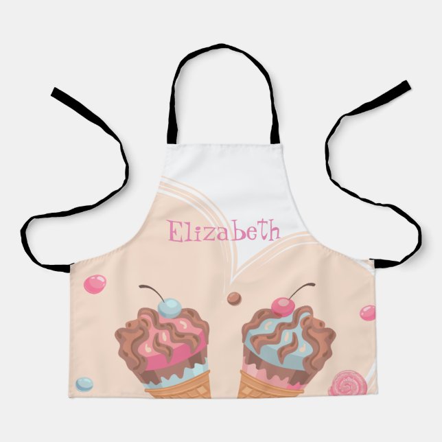 Adorable Ice creams Personalised Apron (Front)