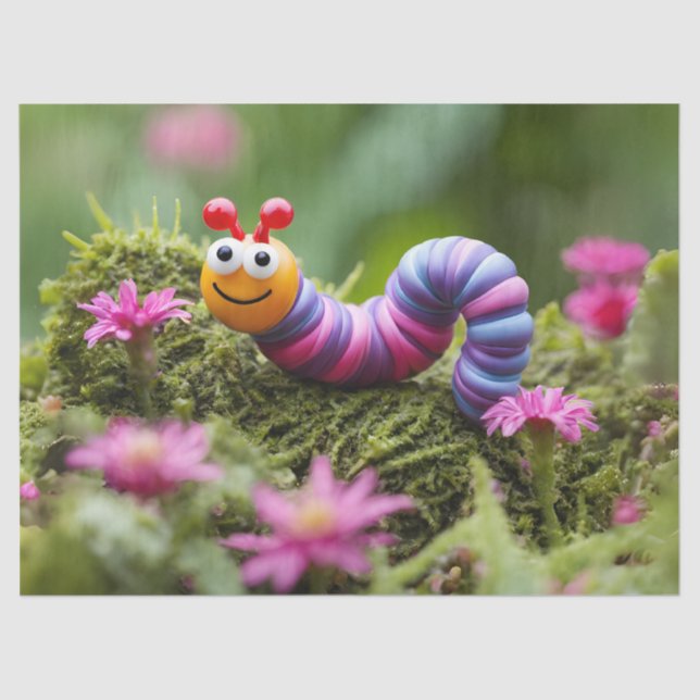 Adorable Inch Worm Tissue Paper (Front)