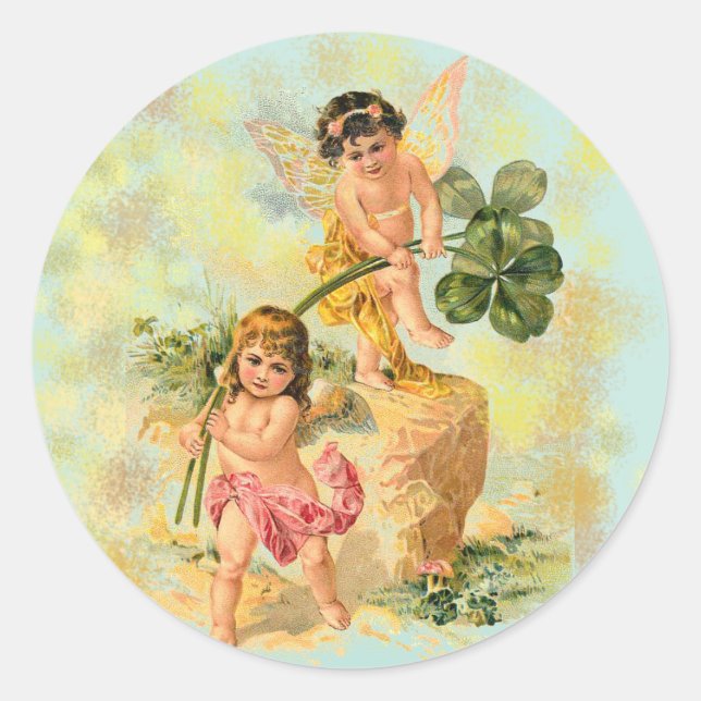 Adorable Irish Angels on Stickers (Front)