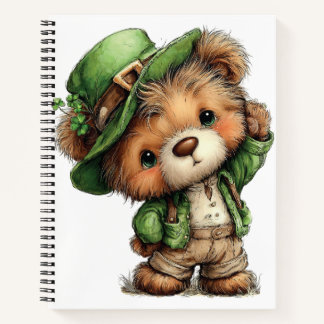 ADORABLE IRISH THEMED TEDDY BEAR NOTEBOOK